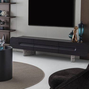Maybach Tv állvány fekete lábbal hátfal nélkül