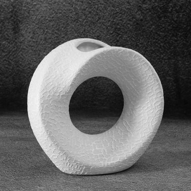 Miami fehér kerámia váza 19x7x18 cm