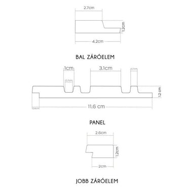MILO Gold balos falpanel végzáró arany