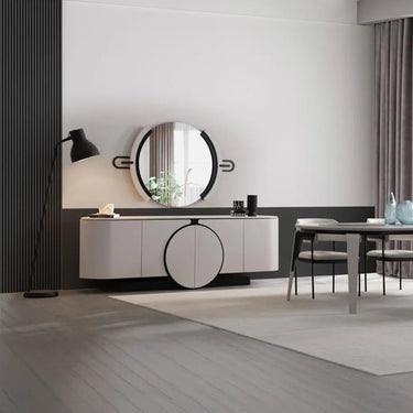 Loft tálalószekrény 240 cm világosszürke