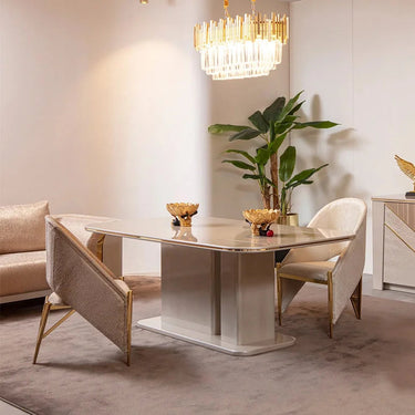 BENTLEY étkezőszék ekrüfehér, rozéarany