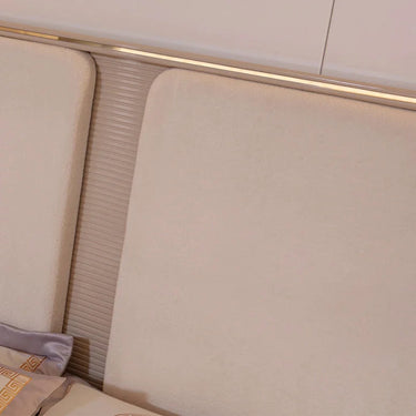 Galaxy franciaágy bézs standard méretekben (matrac nélkül)