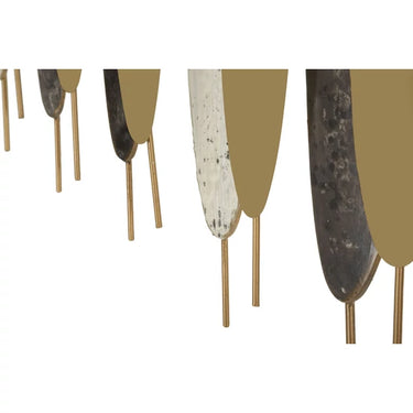 Oligram fali dekoráció arany/fekete/törtfehér 149x5x70 cm