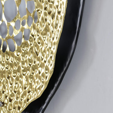 Onix tükrös fali  dekoráció fekete-arany