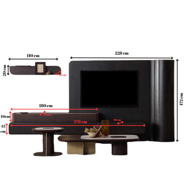 Szenvedély TV szekrény fekete