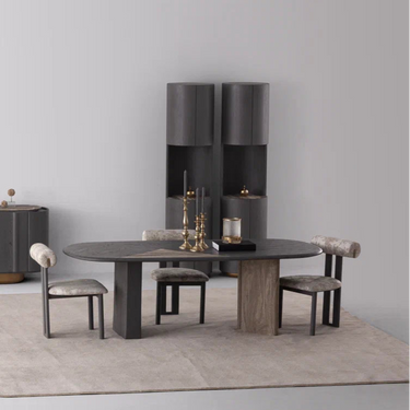 ZEN hengeres vitrinpolc (2 db) sötétbarna fa