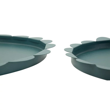 Greenes kerek tál 2db-os szett kékeszöld Ø 33X2-27,5X2 cm
