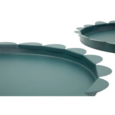Greenes kerek tál 2db-os szett kékeszöld Ø 33X2-27,5X2 cm