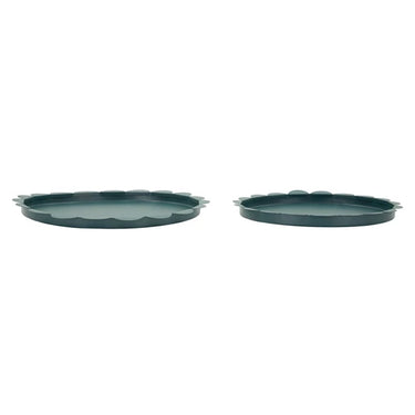 Greenes kerek tál 2db-os szett kékeszöld Ø 33X2-27,5X2 cm
