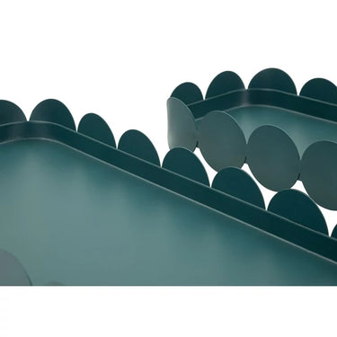 Greenes téglalap alakú tál 2db-os szett kékeszöld 40X16,5X4,5-29X12X4,5 cm