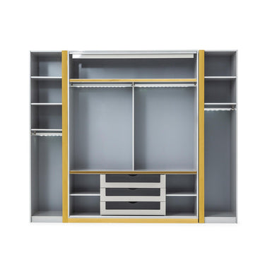 Sirius gardróbszekrény füstüveg-arany