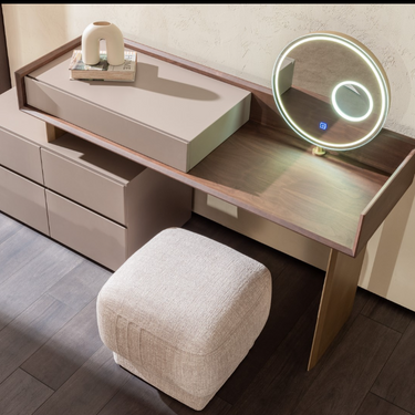 Code sminkasztal tükörrel világosszürke