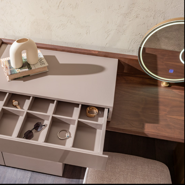 Code sminkasztal tükörrel világosszürke