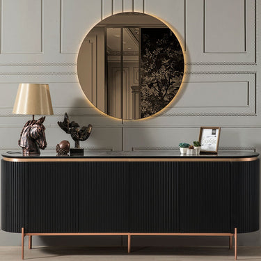 Tesla Black tálalószekrény 208 cm