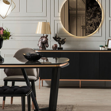 TESLA Black étkezőasztal több méretben