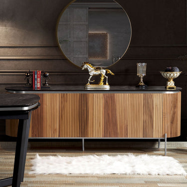 Tesla Walnut tálalószekrény 208 cm