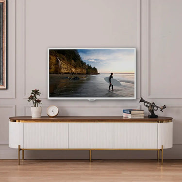 TESLA TV szekrény fehér-arany