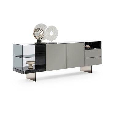 KYOTO tálalószekrény világosszürke 223 cm