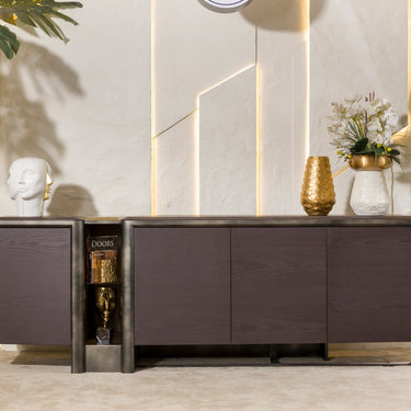 TORINO konzolasztal sötétbarna