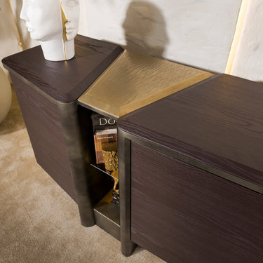 TORINO konzolasztal sötétbarna