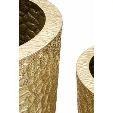Tripple váza fémből 3 db-os szett arany ø 50,8x114,9-40x92,7-29,8x70,5 cm