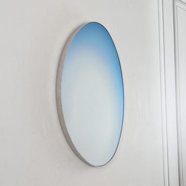 Bella ovális fali tükör kék 70 cm