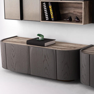 ZEN TV szekrény falpanellel sötétbarna