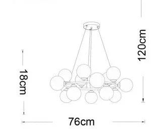 UNIVERSO Függeszték 15xG9 max.10w D760x180x1200mm IP20 Óarany