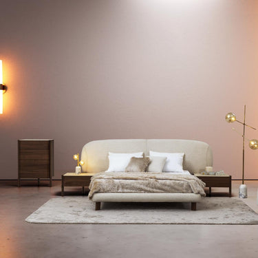 Atlas franciaágy 160x200 bézs (matrac nélkül)