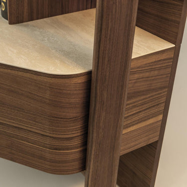 Atlas könyvespolc mogyoróbarna (széles)