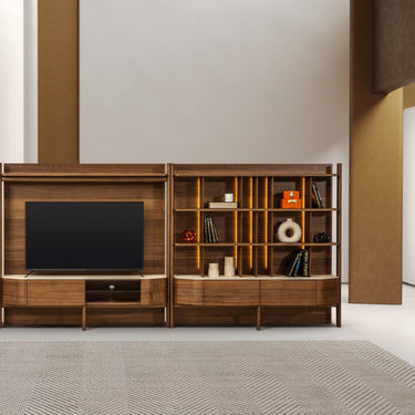 Atlas könyvespolc mogyoróbarna (széles)