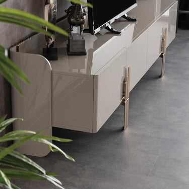 Beyonce TV szekrény világosszürke-bronz