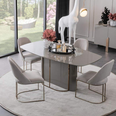 Beyonce étkezőasztal világosszürke-bronz 190 cm