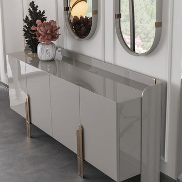 Beyonce tálalószekrény ekrü 208 cm (tükörrel)