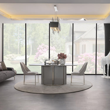 Beyonce étkezőasztal világosszürke-bronz 190 cm