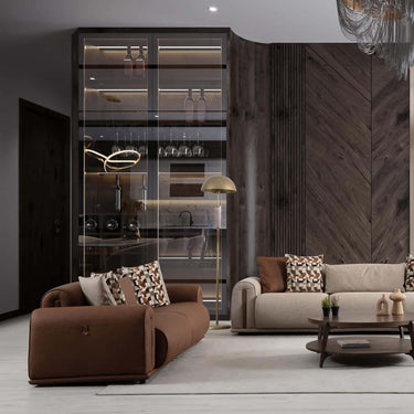 Grande 3 személyes kanapé sötétbarna