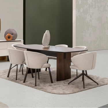 Mateo étkezőasztal sötétbarna 220 cm