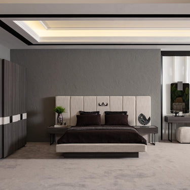 Monaco franciaágy 180x200cm ágyneműtartó és matrac nélkül falpanellel