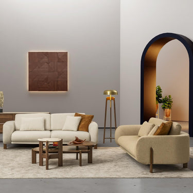 Pablo 3 személyes kanapé világosbarna