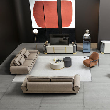 Porto 4 személyes kanapé világosbarna