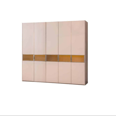 Sahara gardrób szekrény 5 ajtós világosbarna-bronz