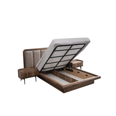 OSAKA ágykeret 250x210 világosbarna (matrac nélkül)