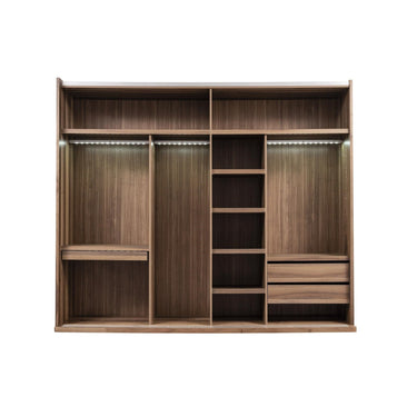 OSAKA tolóajtós gardróbszekrény tükör-világosbarna