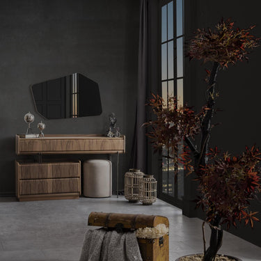 OSAKA sminktükör fa világosbarna