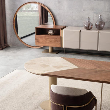 Wagon tálalószekrény bézs (2 részes, jobb oldal) 166 cm