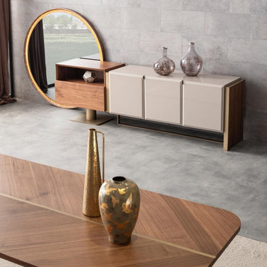 Wagon tálalószekrény világosbarna (2 részes, bal oldal) 80 cm