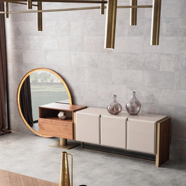 Wagon tálalószekrény bézs (2 részes, jobb oldal) 166 cm