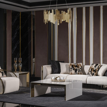 Vegas dohányzóasztal fehér-arany