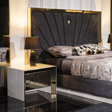 Vegas éjjeliszekrény arany-fehér