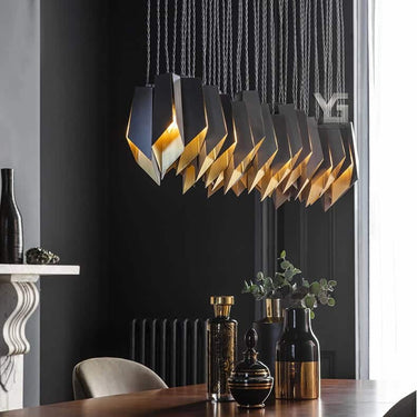 Art Vezuvio minimál függesztett lámpa fekete-arany (több méretben)